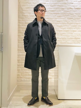 「アイテム（スラックス）」を使った、片山さん（メンズ・165cm・40代）の秋コーディネート