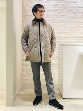 「セットアップスタイル」｜「アイテム（ブルゾン）」を使った、片山さん（メンズ・165cm）の冬コーディネート