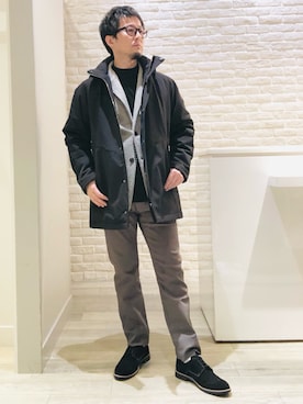 「アイテム（チノパンツ）」を使った、片山さん（メンズ・165cm・40代）の秋コーディネート