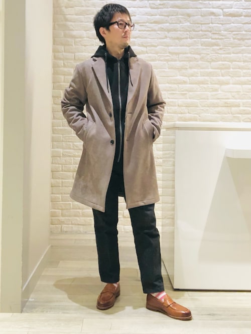 セール】【スエードライク】ボンディング チェスターコート