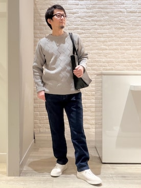 「ABAHOUSE GRAY（アバハウスグレイ）のアイテム」を使った、片山さん（メンズ・165cm）の冬コーディネート