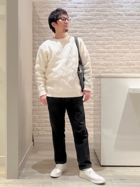 「ABAHOUSE GRAY（アバハウスグレイ）のアイテム」を使った、片山さん（メンズ・165cm）の冬コーディネート