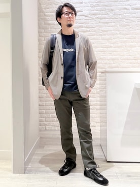 「ABAHOUSE GRAY（アバハウスグレイ）のアイテム」を使った、片山さん（メンズ・165cm）の春コーディネート