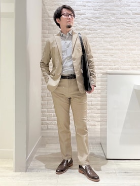 「ABAHOUSE GRAY（アバハウスグレイ）のアイテム」を使った、片山さん（メンズ・165cm）の春コーディネート