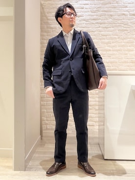 「ABAHOUSE GRAY（アバハウスグレイ）のアイテム」を使った、片山さん（メンズ・165cm）の春コーディネート