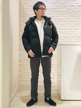 「ファーコート」｜「アイテム（ジャケット/アウター）」を使った、片山さん（メンズ・165cm）の秋コーディネート