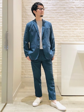 「アイテム（フォーマルスーツ/小物）」を使った、片山さん（メンズ・165cm・40代）の夏コーディネート