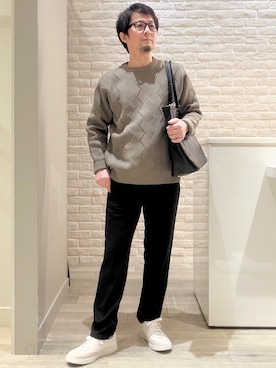 「ABAHOUSE GRAY（アバハウスグレイ）のアイテム」を使った、片山さん（メンズ・165cm）の冬コーディネート