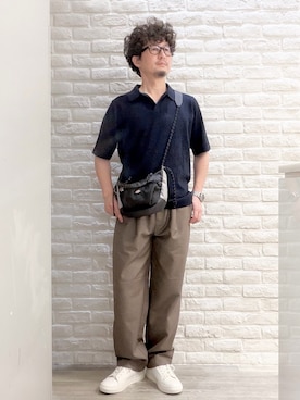 「ABAHOUSE GRAY（アバハウスグレイ）のアイテム」を使った、片山さん（メンズ・165cm）の夏コーディネート