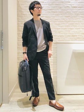 「アイテム（ジャケット/アウター）」を使った、片山さん（メンズ・165cm・40代）の夏コーディネート