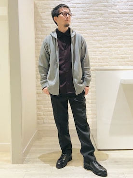 「ABAHOUSE GRAY（アバハウスグレイ）のアイテム（ブルゾン）」を使った、片山さん（メンズ・165cm）の秋コーディネート