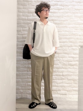 「ABAHOUSE GRAY（アバハウスグレイ）のアイテム」を使った、片山さん（メンズ・165cm）の夏コーディネート