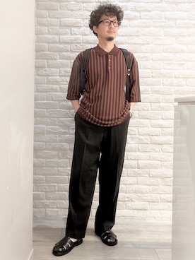 「ABAHOUSE GRAY（アバハウスグレイ）のアイテム」を使った、片山さん（メンズ・165cm）の夏コーディネート