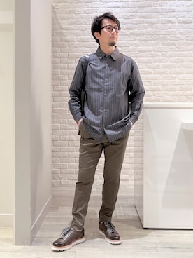 「ABAHOUSE GRAY（アバハウスグレイ）のアイテム」を使った、片山さん（メンズ・165cm）の春コーディネート