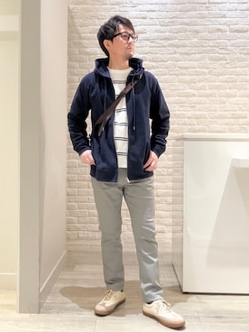 「ABAHOUSE GRAY（アバハウスグレイ）のアイテム」を使った、片山さん（メンズ・165cm）の春コーディネート