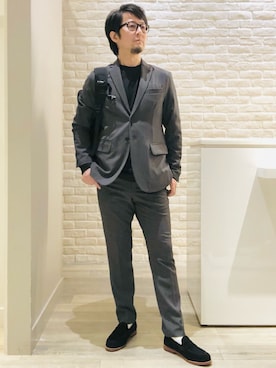 「アイテム（ボディバッグ/ウエストポーチ）」を使った、片山さん（メンズ・165cm）の秋コーディネート