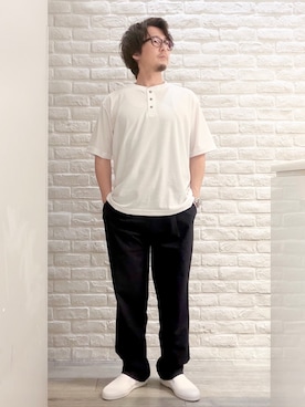 「ABAHOUSE GRAY（アバハウスグレイ）のアイテム」を使った、片山さん（メンズ・165cm）の夏コーディネート
