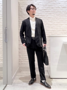 「ABAHOUSE GRAY（アバハウスグレイ）のアイテム」を使った、片山さん（メンズ・165cm）の春コーディネート