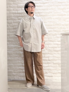 「ABAHOUSE（アバハウス）のアイテム」を使った、片山さん（メンズ・165cm）の夏コーディネート