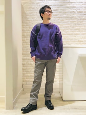 「アイテム（バッグ）」を使った、片山さん（メンズ・165cm・40代）の冬コーディネート