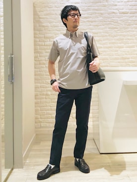 「アイテム（ボディバッグ/ウエストポーチ）」を使った、片山さん（メンズ・165cm）の夏コーディネート