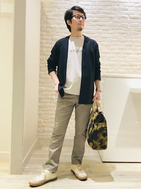 「アイテム（バッグ）」を使った、片山さん（メンズ・165cm・40代）の秋コーディネート