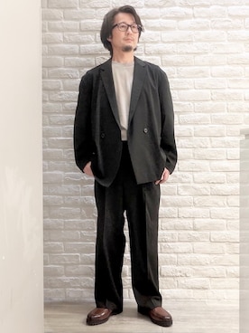 「ABAHOUSE GRAY（アバハウスグレイ）のアイテム」を使った、片山さん（メンズ・165cm）の夏コーディネート