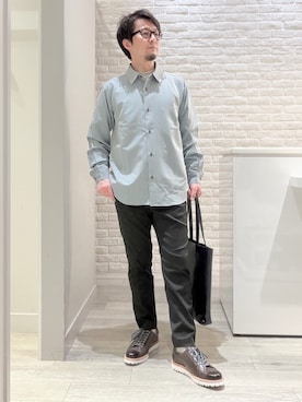 「ABAHOUSE GRAY（アバハウスグレイ）のアイテム」を使った、片山さん（メンズ・165cm）の春コーディネート