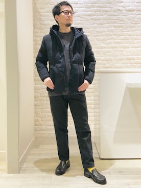 「アイテム（ダウンジャケット/コート）」を使った、片山さん（メンズ・165cm・40代）の秋コーディネート