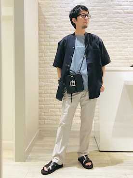 「アイテム（Tシャツ/カットソー）」を使った、片山さん（メンズ・165cm・40代）の夏コーディネート