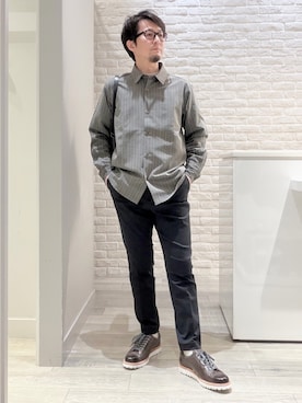 「ABAHOUSE GRAY（アバハウスグレイ）のアイテム」を使った、片山さん（メンズ・165cm）の春コーディネート