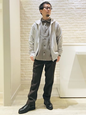 「ABAHOUSE GRAY（アバハウスグレイ）のアイテム（ブルゾン）」を使った、片山さん（メンズ・165cm）の秋コーディネート
