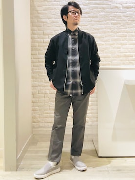「アイテム（ブルゾン）」を使った、片山さん（メンズ・165cm・40代）の秋コーディネート