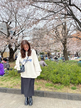 「ADER error（アーダーエラー）のアイテム（トップス）」を使った、きゃんたなさん（レディース・159cm）の春コーディネート