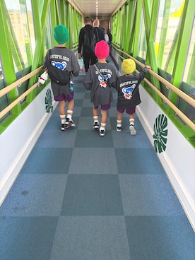 「アイテム（ソックス/靴下）」を使った、hsmさん（キッズ・120cm）の秋コーディネート