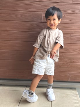 「FILA（フィラ）のアイテム（スニーカー）」を使った、hsmさん（キッズ・90cm）の夏コーディネート