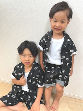 「きょうだい」｜hsmさん（キッズ・110cm）の夏コーディネート
