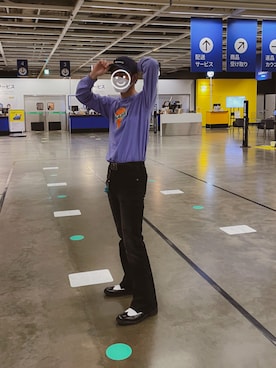 「G.O.C（ジーオーシー）のアイテム（デニムパンツ）」を使った、wataruさん（メンズ・174cm）の春コーディネート