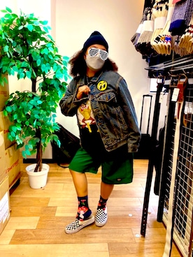 「BOBSON（ボブソン）のアイテム（ジャケット/アウター）」を使った、なおさん（レディース・151cm）の冬コーディネート