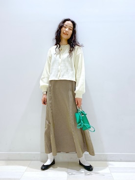 「袖ボリューム」｜「アイテム（バレエシューズ）」を使った、YUKARIさん（レディース・169cm）の冬コーディネート