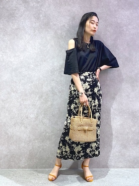 「カコバッグ」｜「アイテム（スカート）」を使った、YUKARIさん（レディース・169cm）の春コーディネート