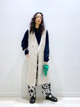 「Coming soon…」｜「アイテム（その他アウター）」を使った、YUKARIさん（レディース・169cm）の春コーディネート