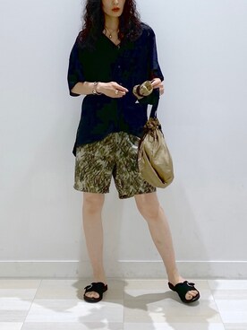 「GLOBAL WORK（グローバルワーク）のアイテム（エコバッグ/サブバッグ）」を使った、YUKARIさん（レディース・169cm）の夏コーディネート