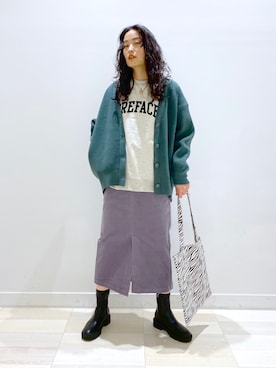 「アイテム（トートバッグ、その他）」を使った、YUKARIさん（レディース・169cm）の秋コーディネート