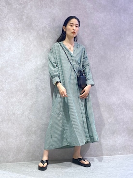 Niko And ニコアンド の コットン高密スタンドマキシワンピース ワンピース Wear