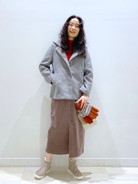 「GLOBAL WORK（グローバルワーク）のアイテム（手袋）」を使った、YUKARIさん（レディース・169cm）の冬コーディネート