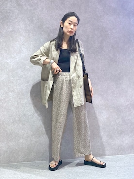 「クリアサンダル」｜「アイテム（ジャケット/アウター）」を使った、YUKARIさん（レディース・169cm）の春コーディネート