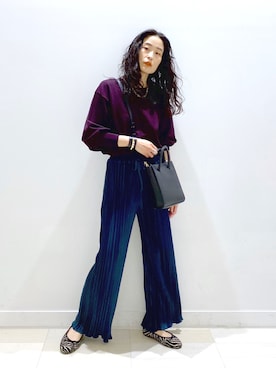「袖ボリューム」｜「アイテム（バレエシューズ）」を使った、YUKARIさん（レディース・169cm）の秋コーディネート