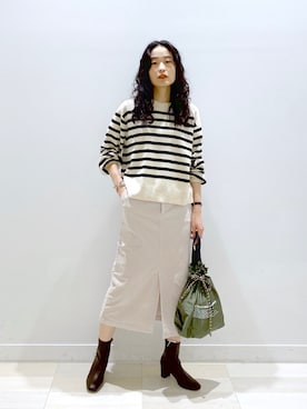 「GLOBAL WORK（グローバルワーク）のアイテム（エコバッグ/サブバッグ）」を使った、YUKARIさん（レディース・169cm）の秋コーディネート