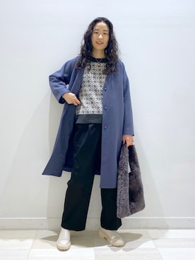 「カラーコート」｜「アイテム（その他）」を使った、YUKARIさん（レディース・169cm）の冬コーディネート